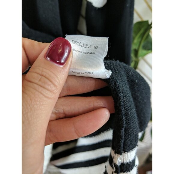 WISPR Men's Sweater Thunder Bolt Black White Pullover Size Medium - Picture 6 of 7